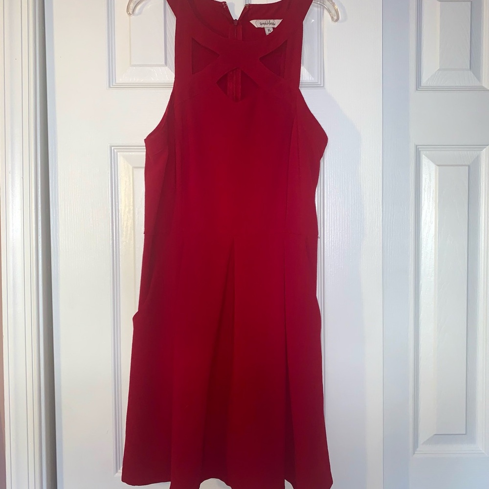 Elegant Red Sleeveless Dress